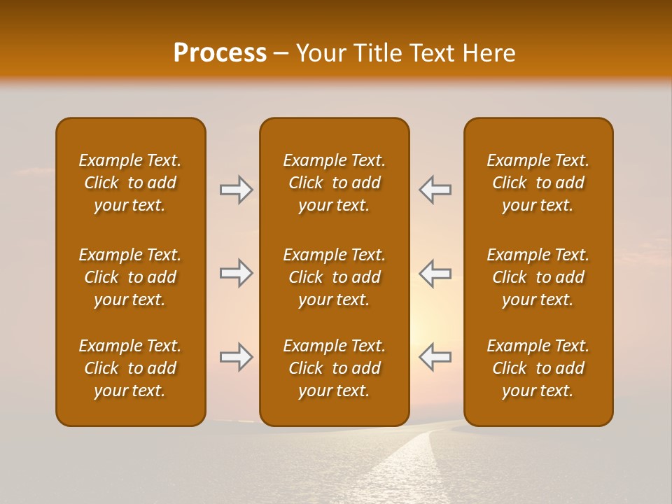 Background Way Sunset PowerPoint Template
