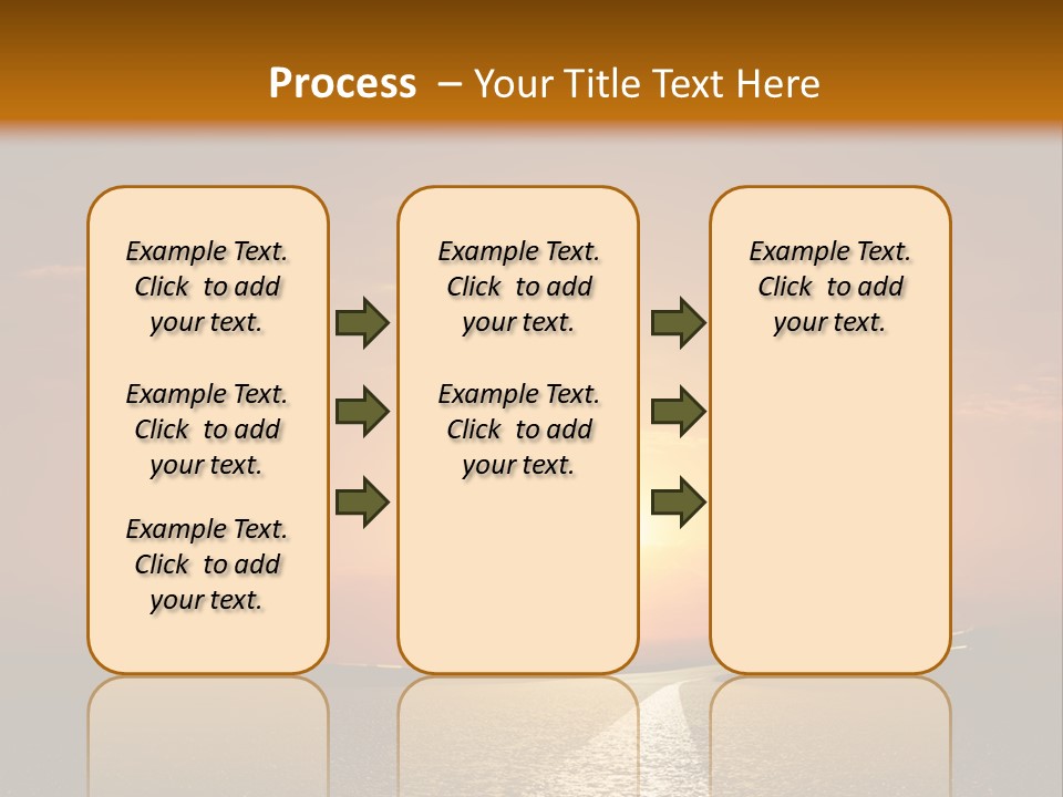 Background Way Sunset PowerPoint Template