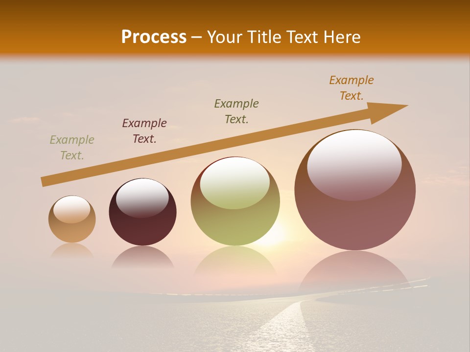 Background Way Sunset PowerPoint Template