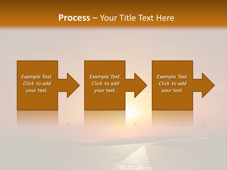 Background Way Sunset PowerPoint Template