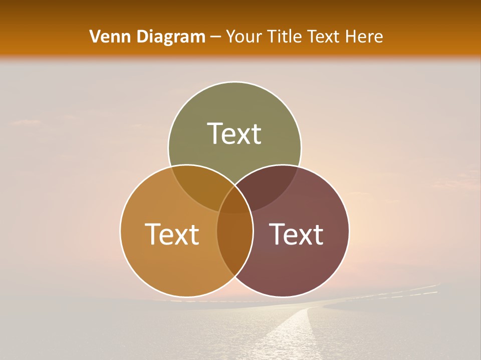 Background Way Sunset PowerPoint Template