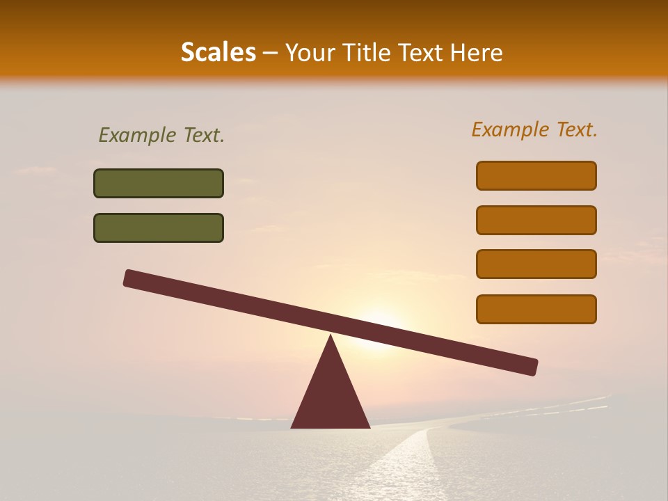 Background Way Sunset PowerPoint Template