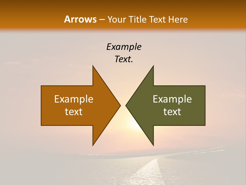 Background Way Sunset PowerPoint Template