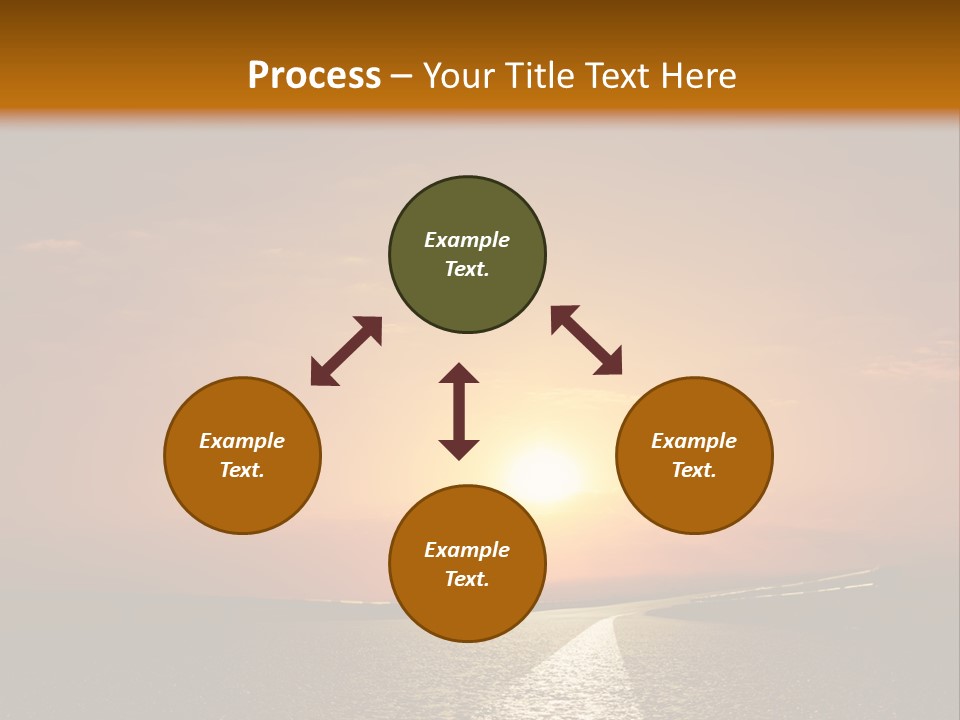 Background Way Sunset PowerPoint Template