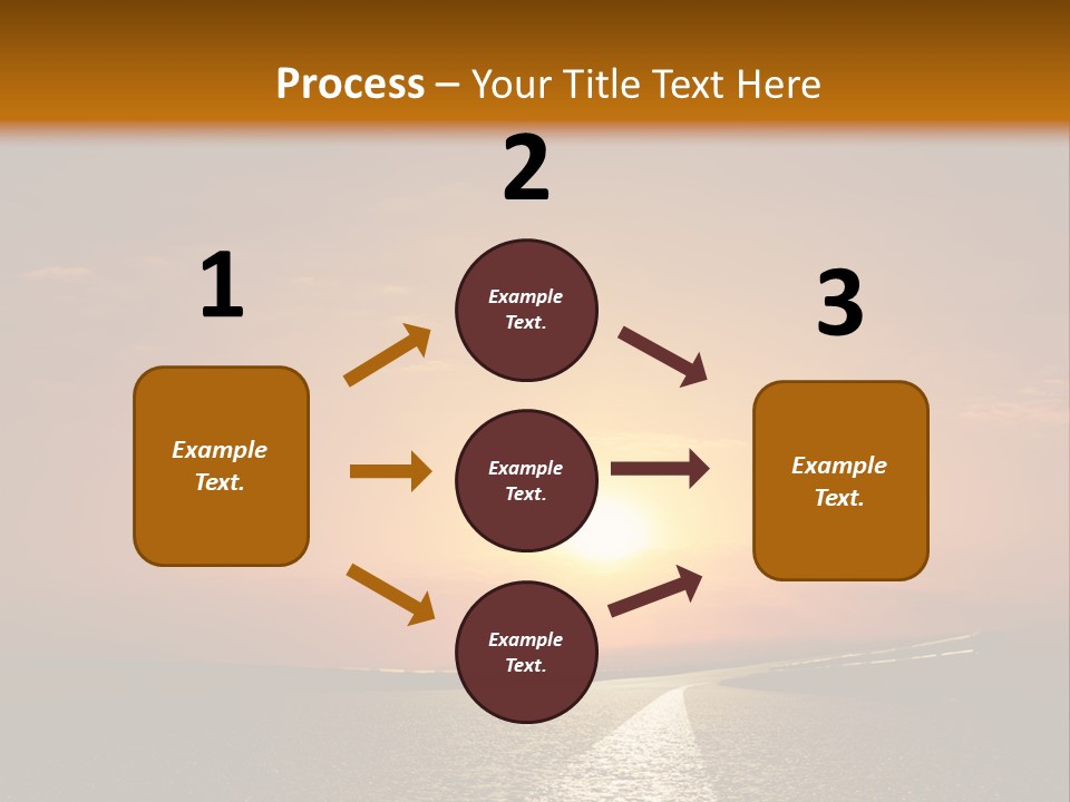 Background Way Sunset PowerPoint Template