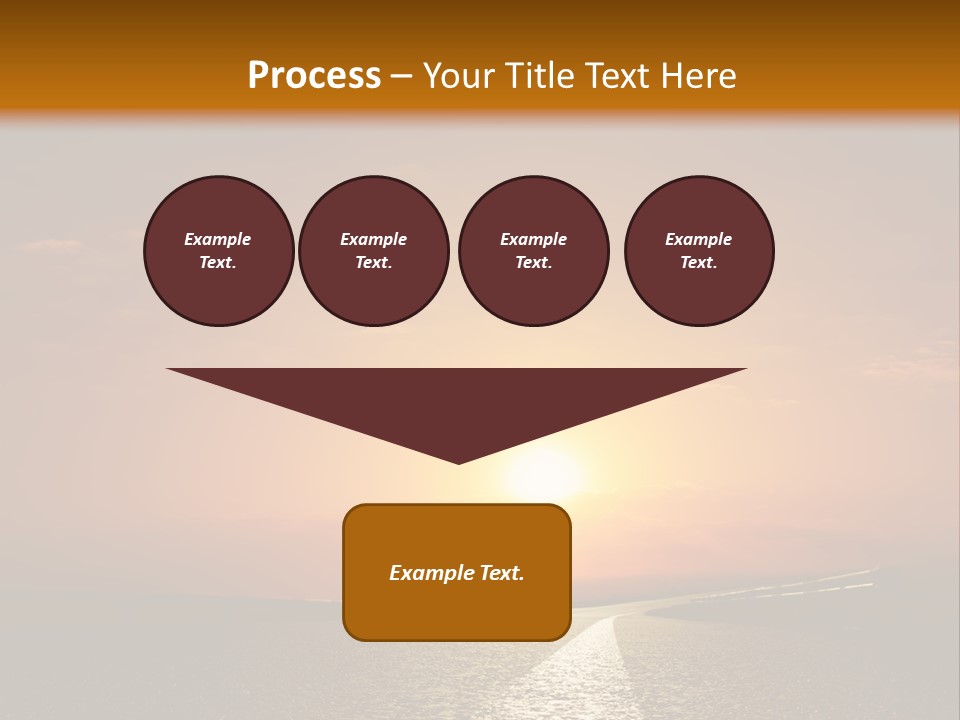 Background Way Sunset PowerPoint Template