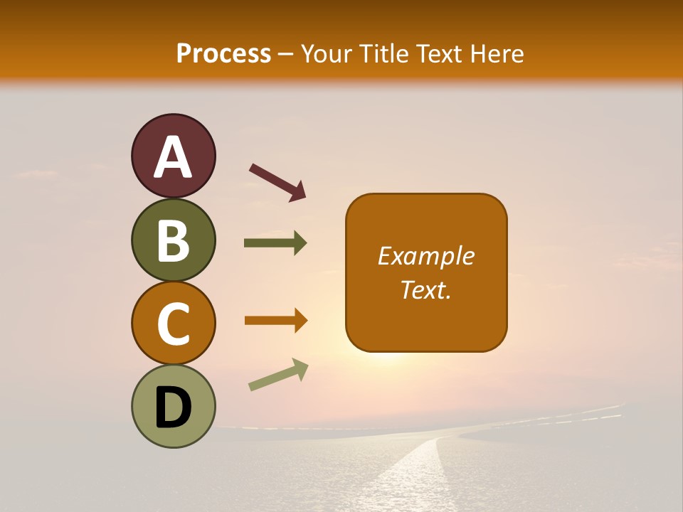 Background Way Sunset PowerPoint Template