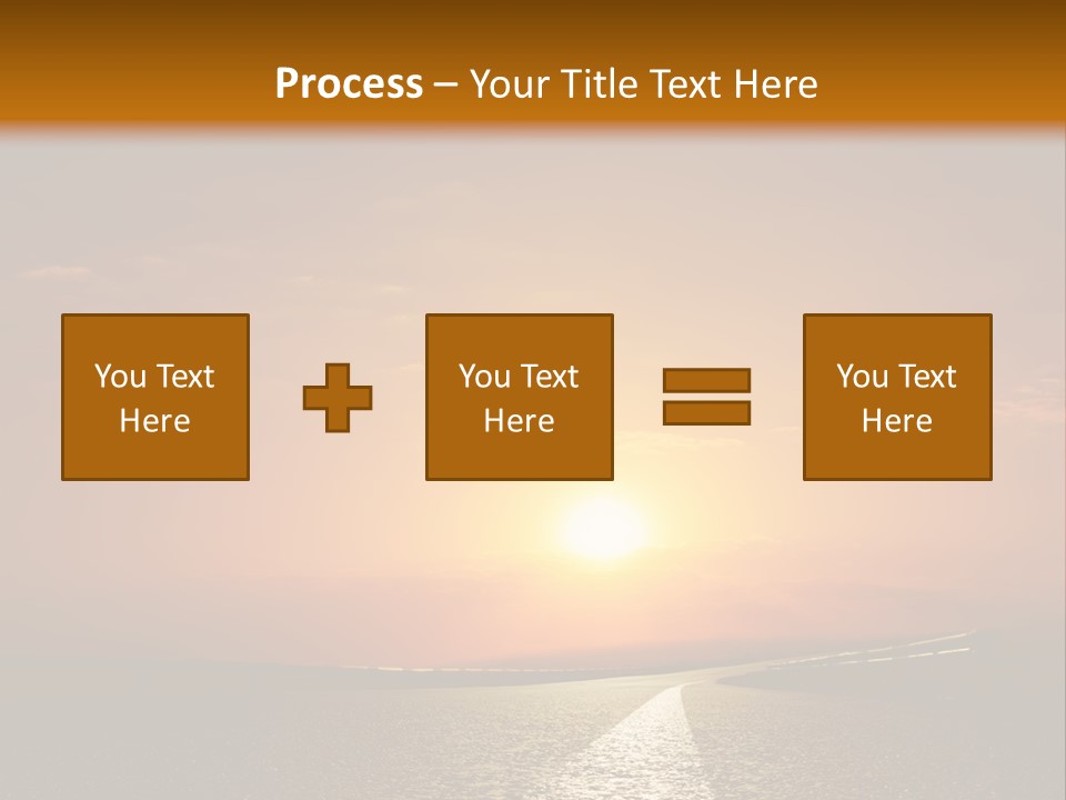 Background Way Sunset PowerPoint Template