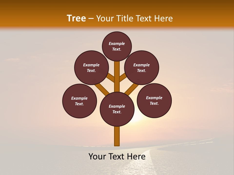 Background Way Sunset PowerPoint Template