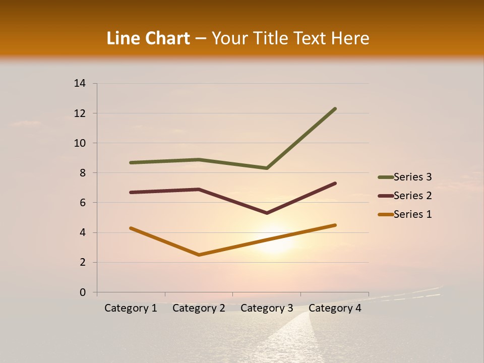Background Way Sunset PowerPoint Template
