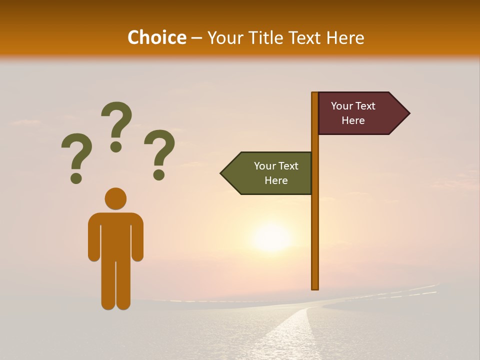 Background Way Sunset PowerPoint Template