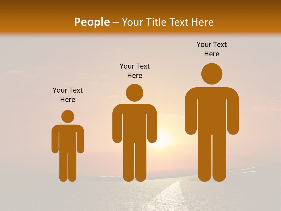 Background Way Sunset PowerPoint Template