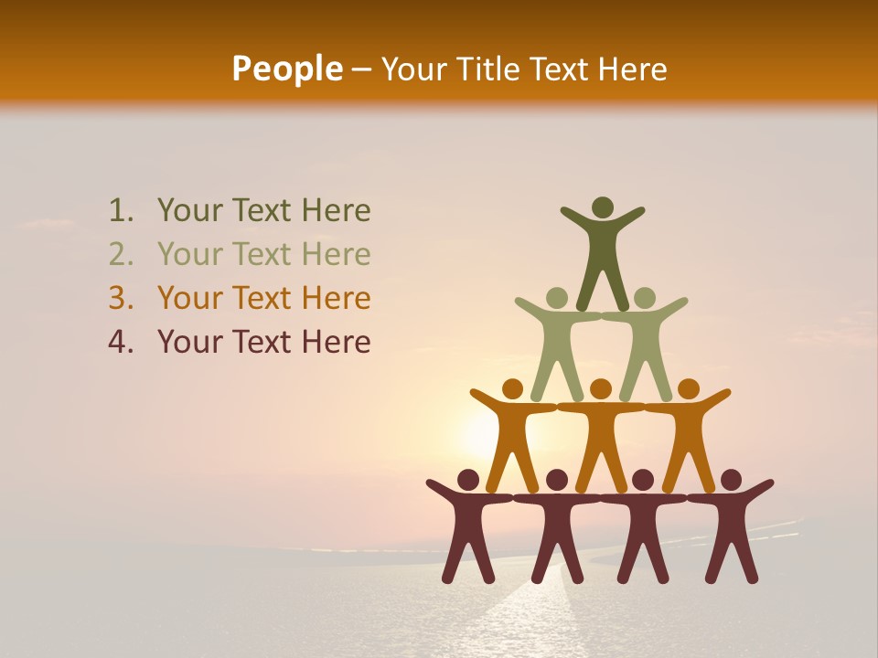 Background Way Sunset PowerPoint Template