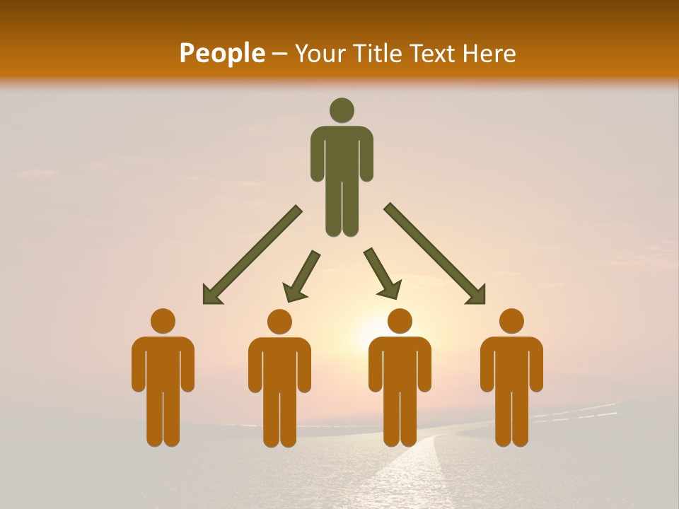 Background Way Sunset PowerPoint Template