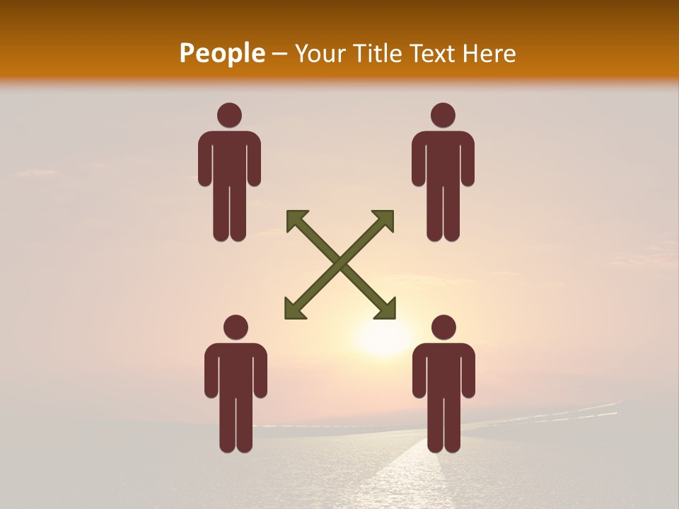 Background Way Sunset PowerPoint Template