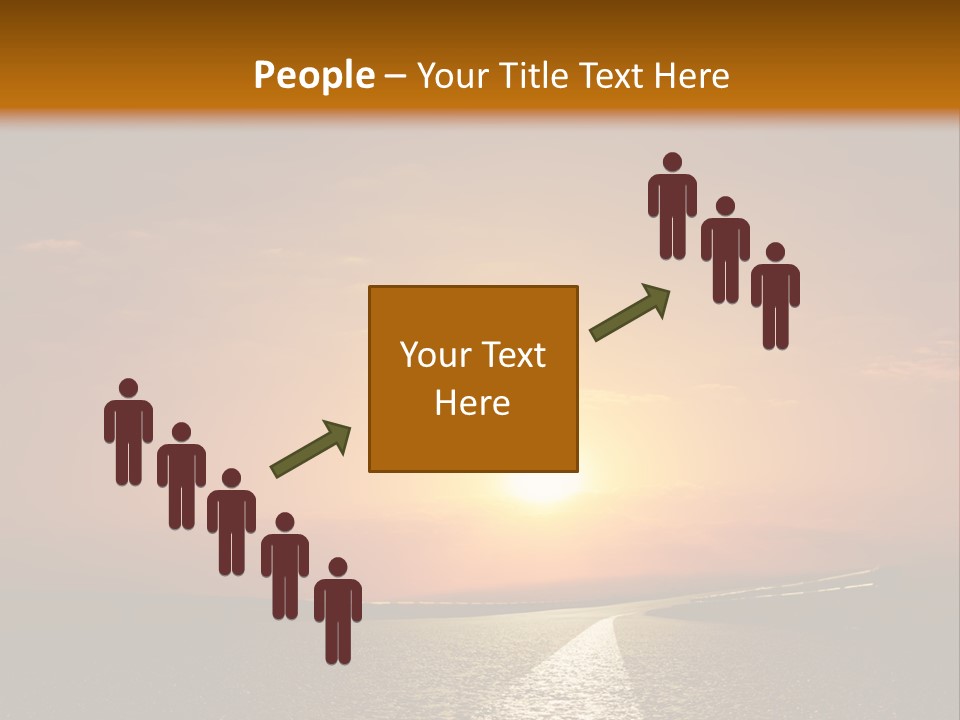 Background Way Sunset PowerPoint Template