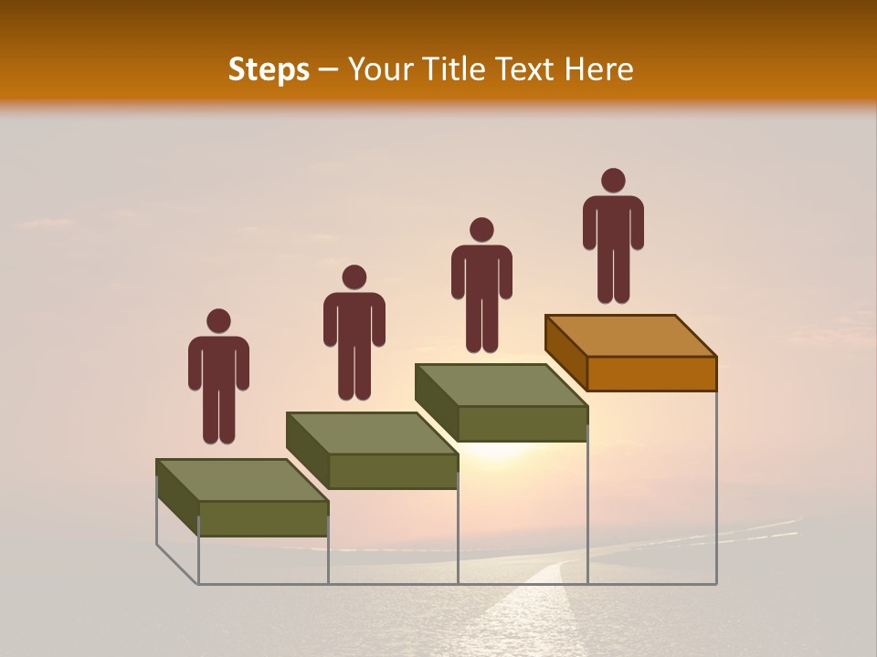 Background Way Sunset PowerPoint Template
