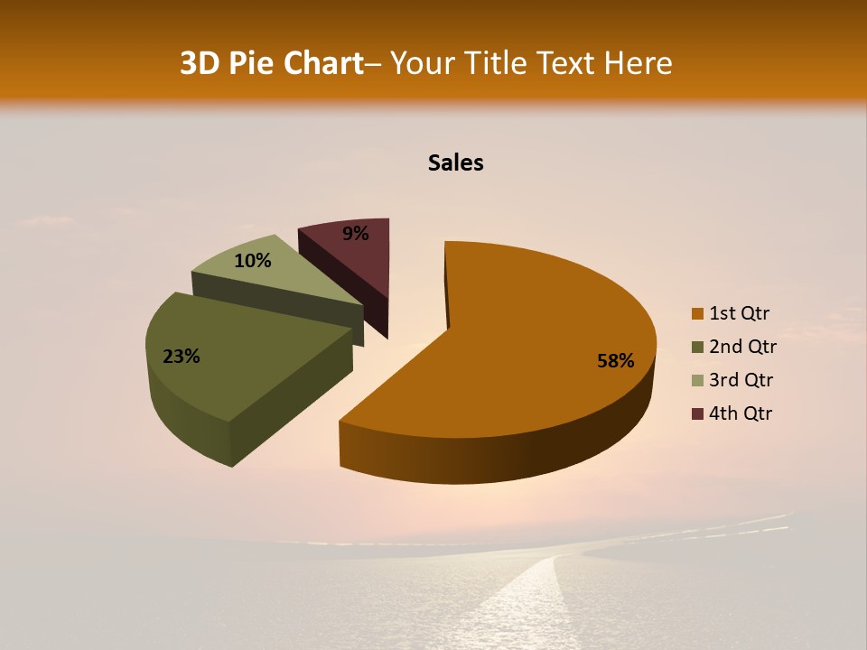 Background Way Sunset PowerPoint Template