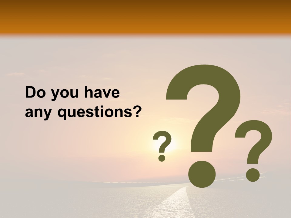 Background Way Sunset PowerPoint Template