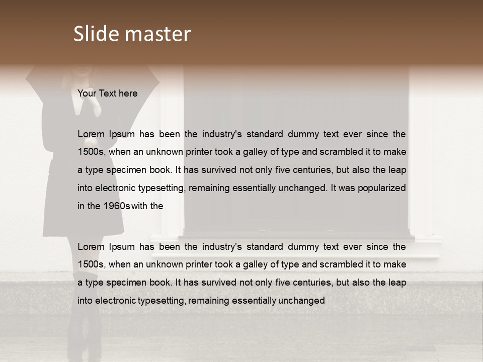 Color Caucasian Beautiful PowerPoint Template