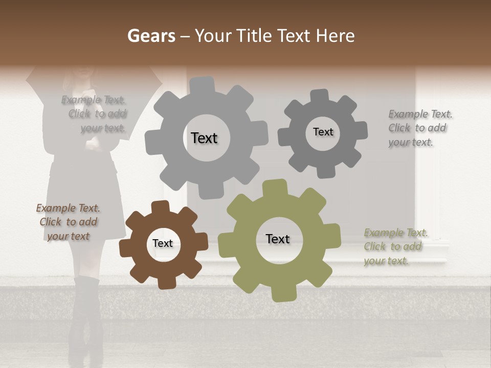 Color Caucasian Beautiful PowerPoint Template