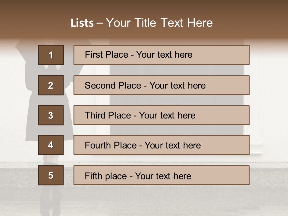 Color Caucasian Beautiful PowerPoint Template