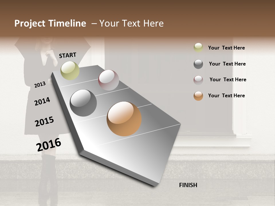 Color Caucasian Beautiful PowerPoint Template