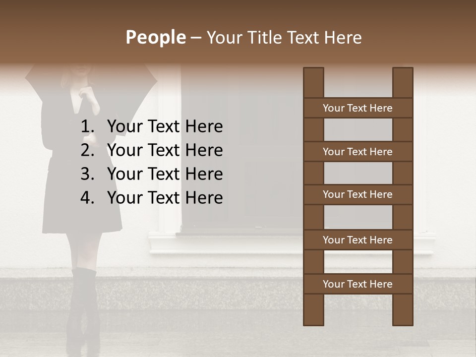 Color Caucasian Beautiful PowerPoint Template