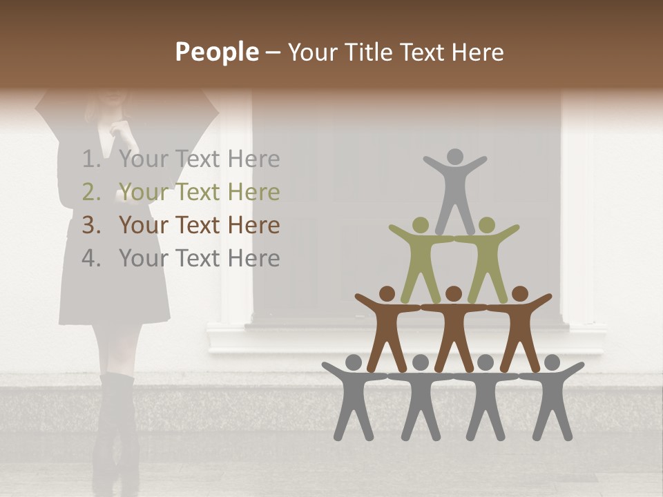 Color Caucasian Beautiful PowerPoint Template