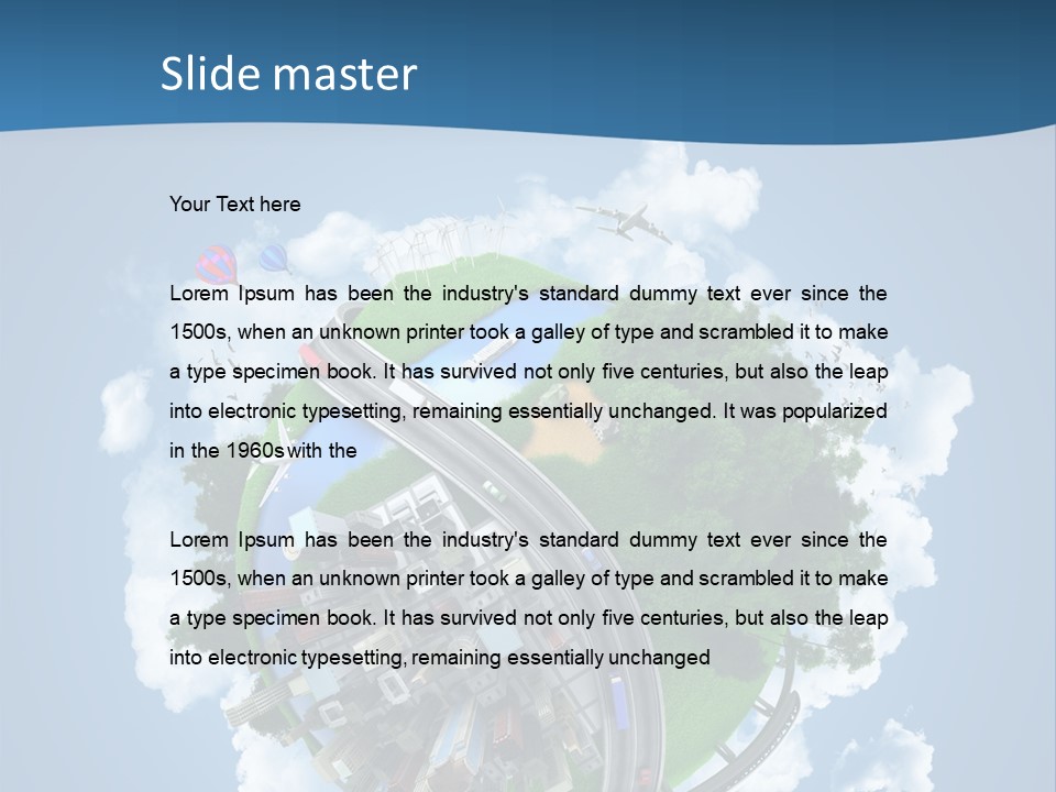 Transport Metro Clouds PowerPoint Template