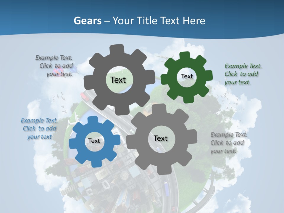 Transport Metro Clouds PowerPoint Template
