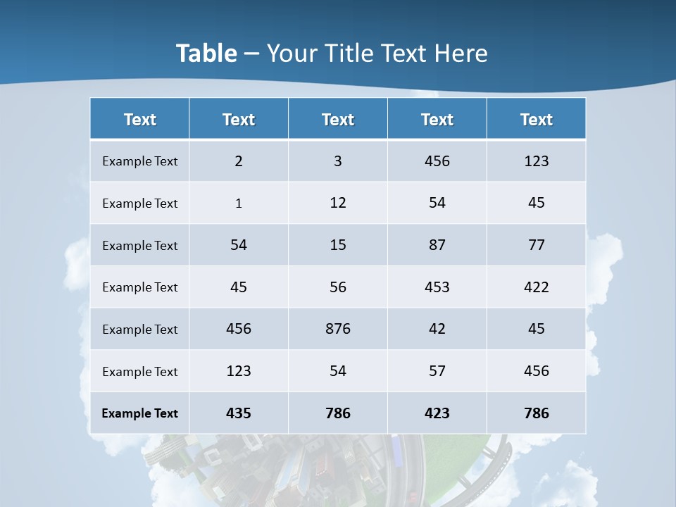 Transport Metro Clouds PowerPoint Template
