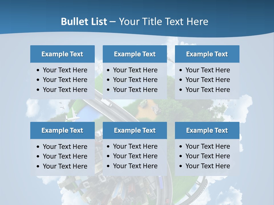 Transport Metro Clouds PowerPoint Template