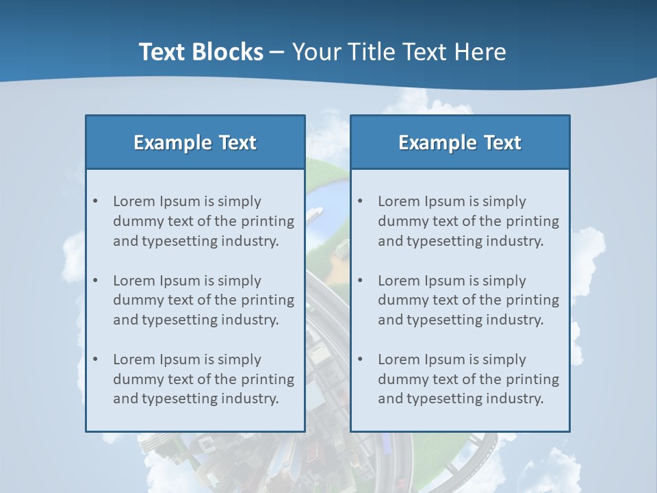 Transport Metro Clouds PowerPoint Template