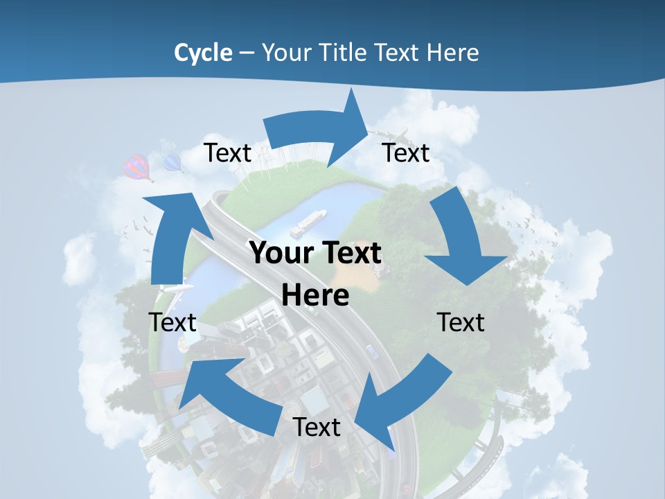 Transport Metro Clouds PowerPoint Template