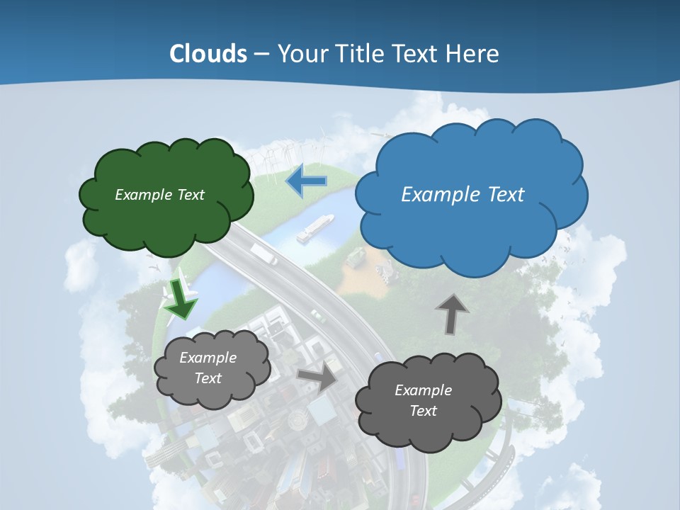 Transport Metro Clouds PowerPoint Template
