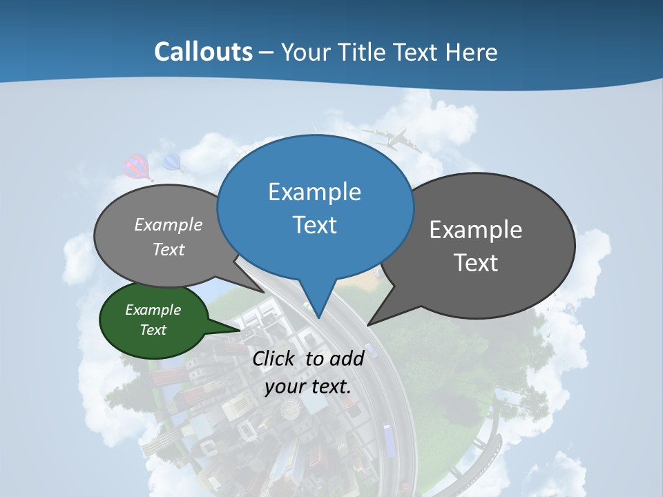 Transport Metro Clouds PowerPoint Template