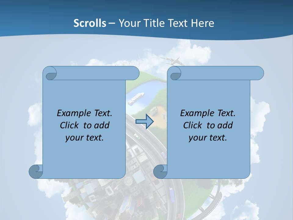Transport Metro Clouds PowerPoint Template