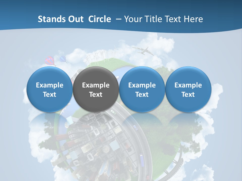 Transport Metro Clouds PowerPoint Template