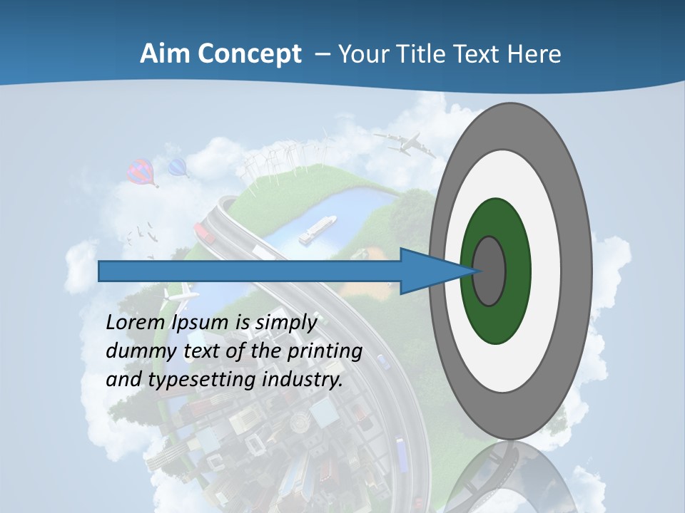 Transport Metro Clouds PowerPoint Template