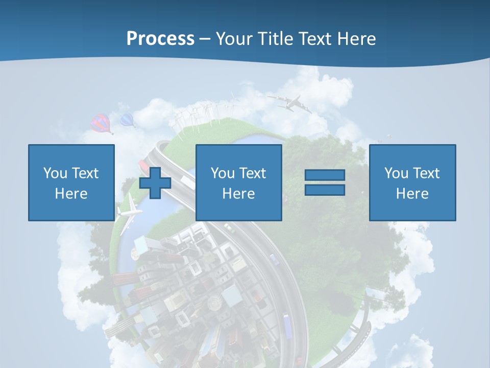 Transport Metro Clouds PowerPoint Template