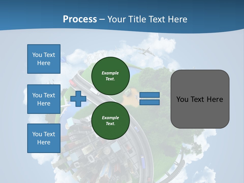 Transport Metro Clouds PowerPoint Template