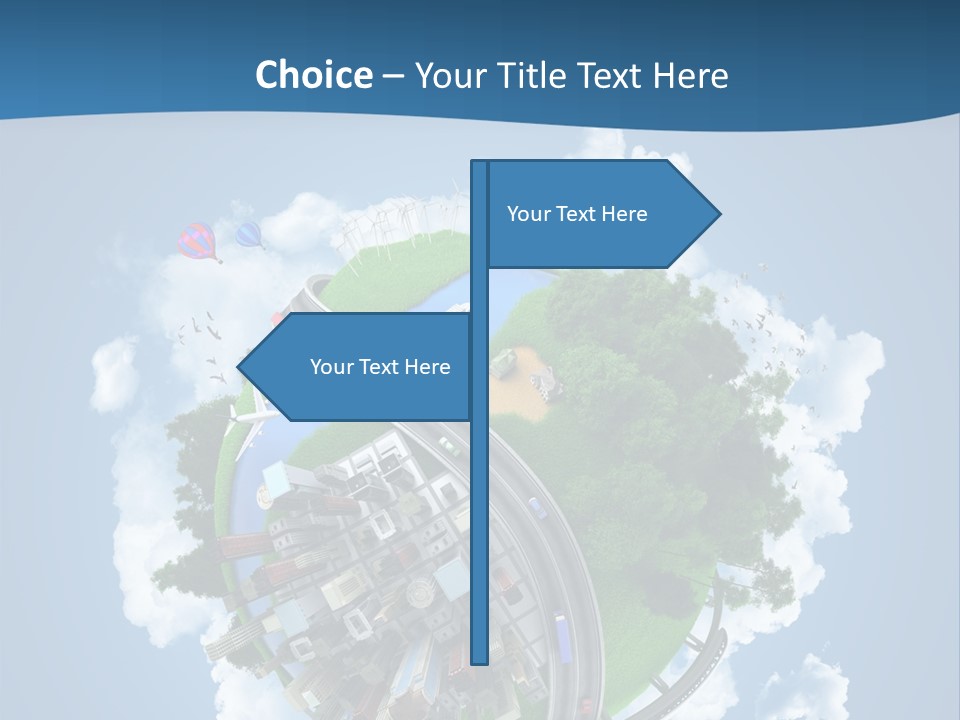 Transport Metro Clouds PowerPoint Template