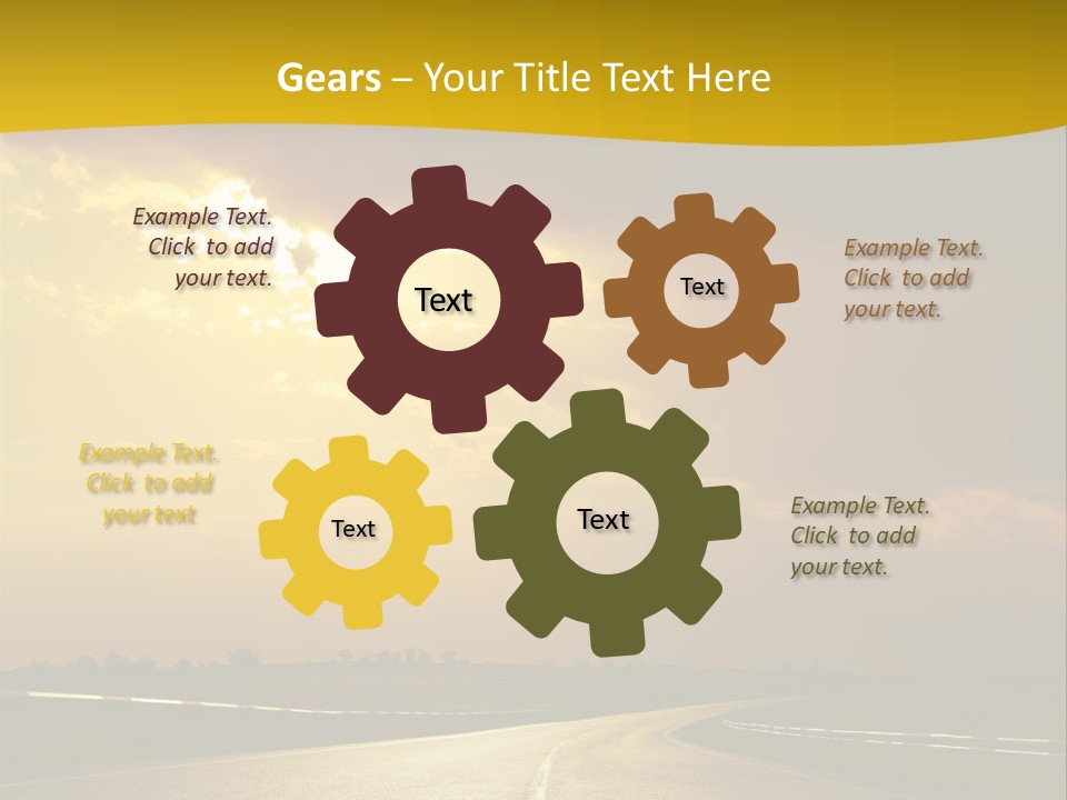 Leaf Female Yellow PowerPoint Template