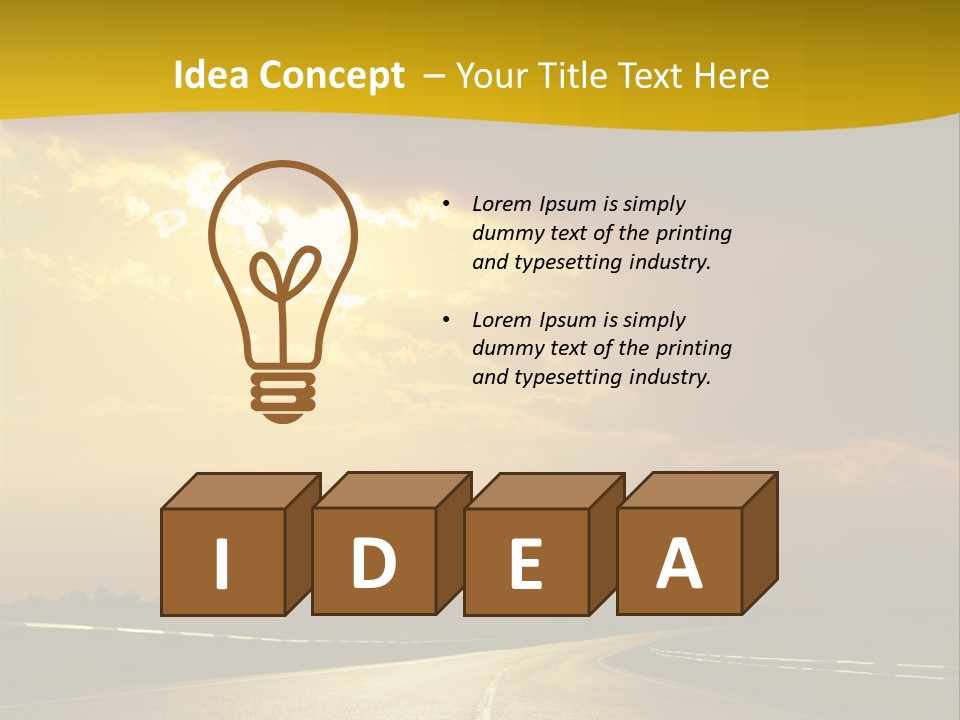 Leaf Female Yellow PowerPoint Template