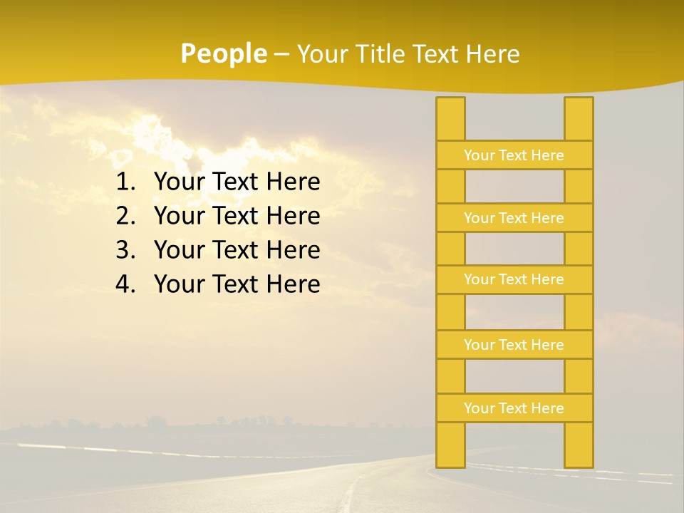 Leaf Female Yellow PowerPoint Template