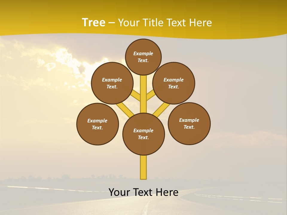 Leaf Female Yellow PowerPoint Template
