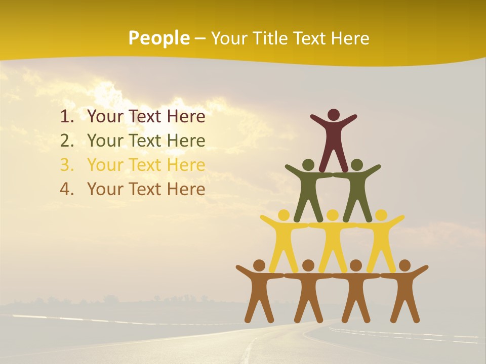 Leaf Female Yellow PowerPoint Template