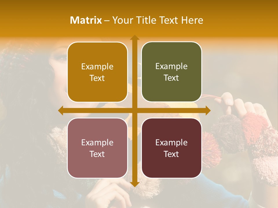 Beauty Maple Lady PowerPoint Template