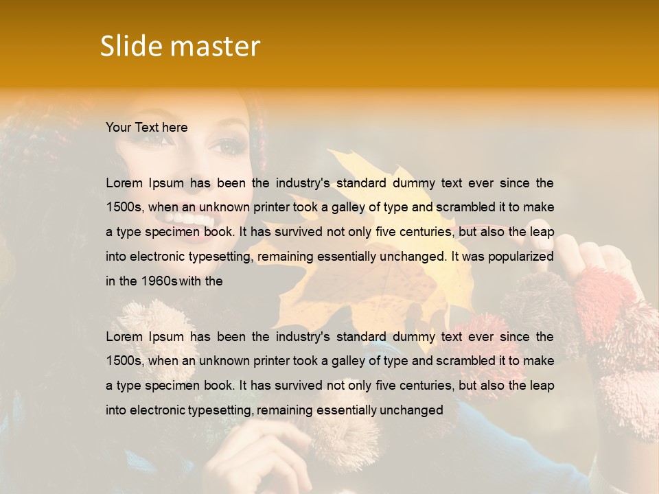 Beauty Maple Lady PowerPoint Template